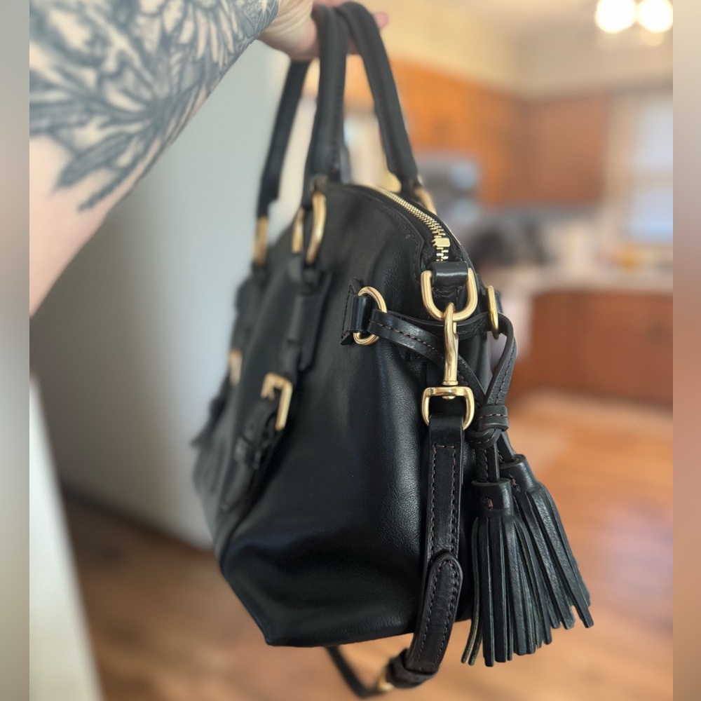 Dooney & Bourke Black Florentine Bristol Satchel - Picture 3 of 6